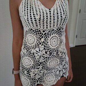 Hand Crochet backless tank top